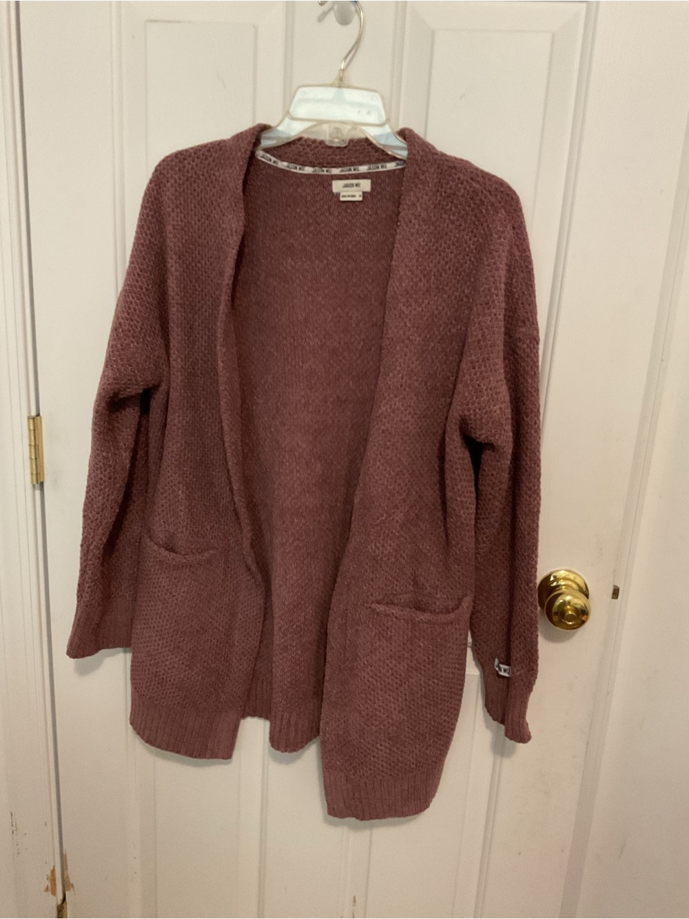Jason Wu Dusty Rose Open-Front Knit Cardigan